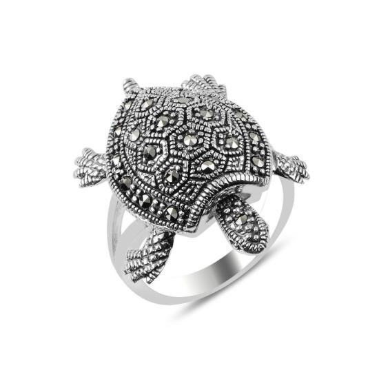 Wholesale Marcasite Movable Turtle Ring