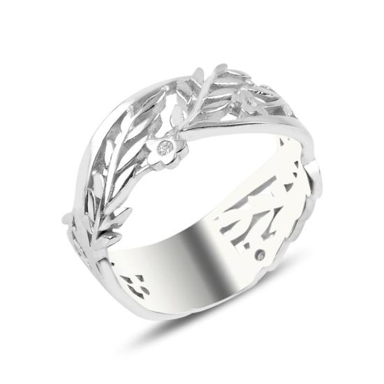 Wholesale CZ Flower & Branch Ring