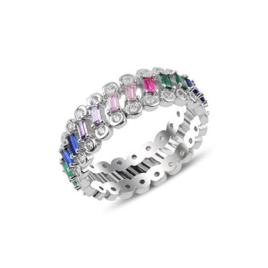 Wholesale CZ & Mix Baguette Eternity Ring