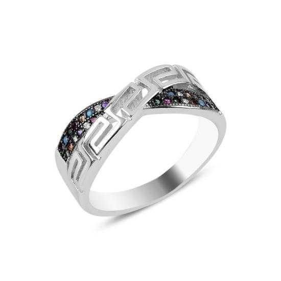 Wholesale Greek Key Mix CZ Ring