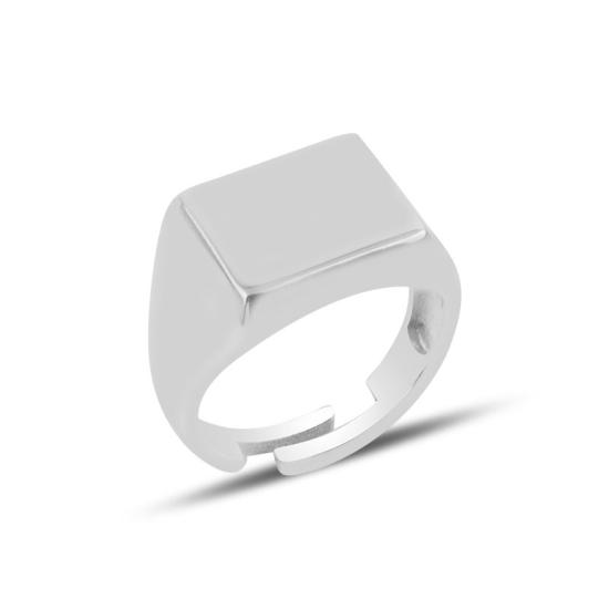 Wholesale Rectangle Stoneless Signet Little Finger Ring