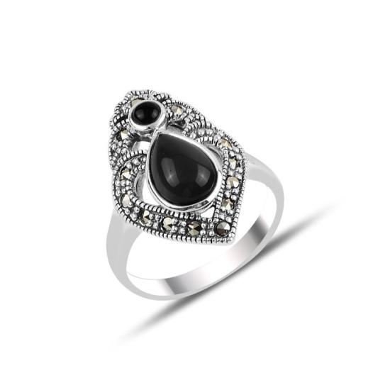 Wholesale Onyx & Marcasite Ring