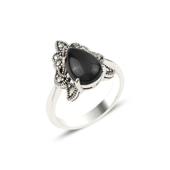 Wholesale Onyx & Marcasite Ring