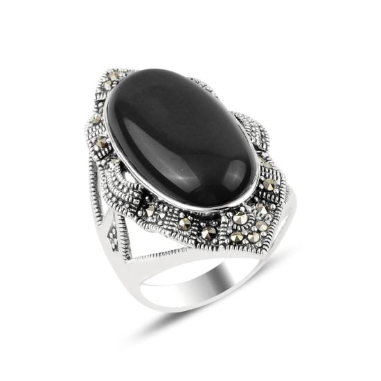 Wholesale Onyx & Marcasite Ring