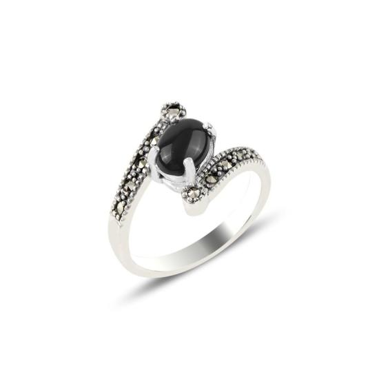 Wholesale Onyx & Marcasite Ring