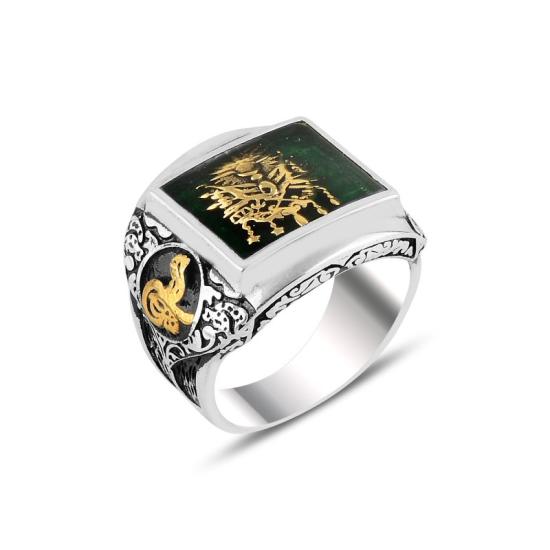 Wholesale Green Enamel Coat Of Arms Of The Ottoman Empire & Ottoman’s Signature Ring