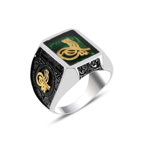 Wholesale Green Enamel Ottoman’s Signature Ring