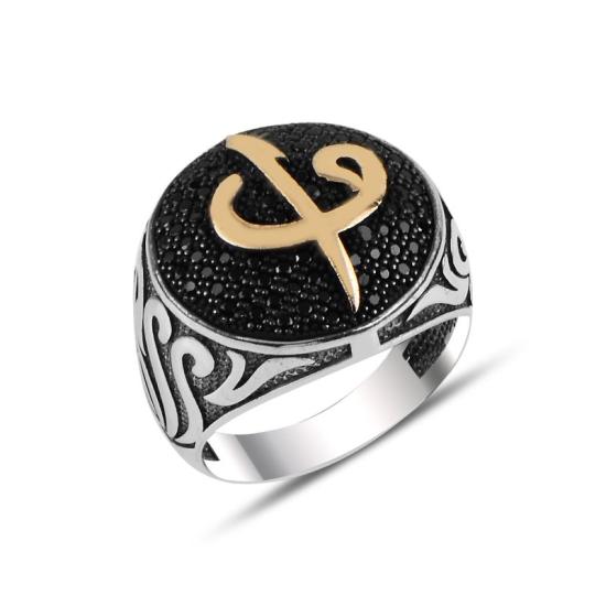 Wholesale CZ Alif & Waw Letter Men’s Ring