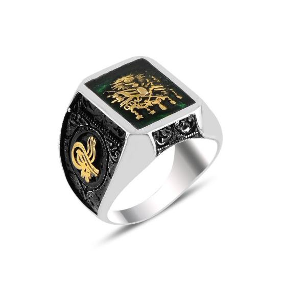 Wholesale Green Enamel Coat Of Arms Of The Ottoman Empire & Ottoman’s Signature Ring