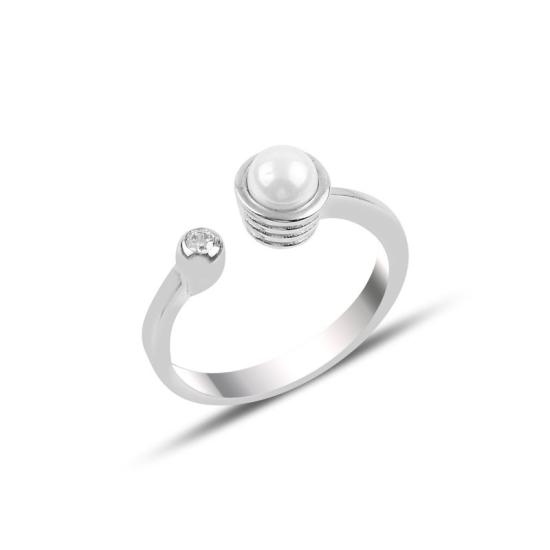 Wholesale Pearl & CZ Solitaire Ring