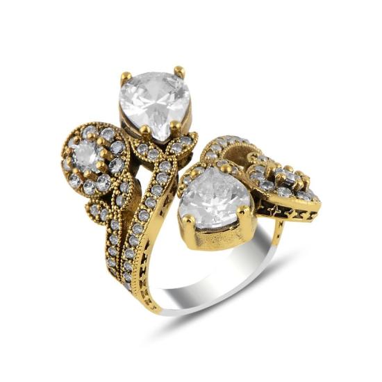 Wholesale Ottoman Style Adjustable Size CZ Ring