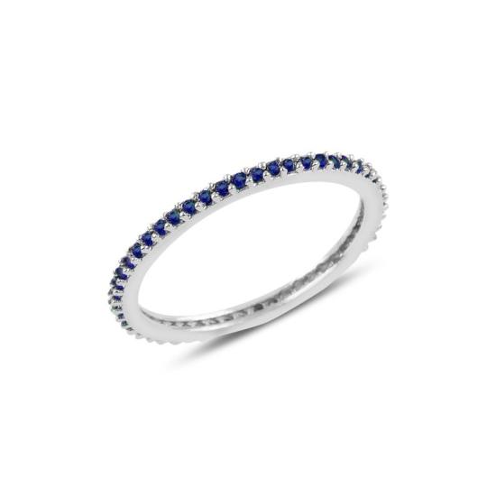 Wholesale Single Row Sapphire CZ Thin Eternity Ring