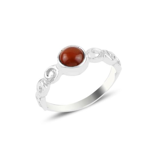 Wholesale Red Agate Solitare Ring