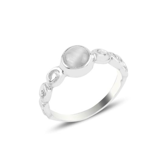 Wholesale White Cat’s Eye Solitare Ring