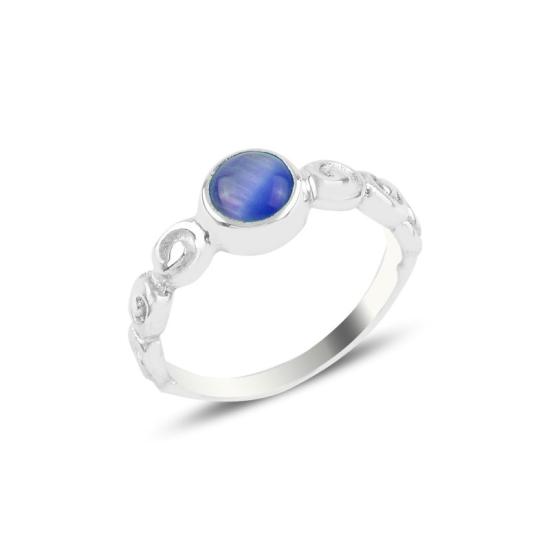 Wholesale Blue Cat’s Eye Solitaire Ring