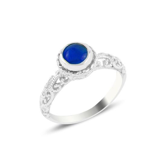 Wholesale Navy Blue Cat’s Eye Solitaire Ring