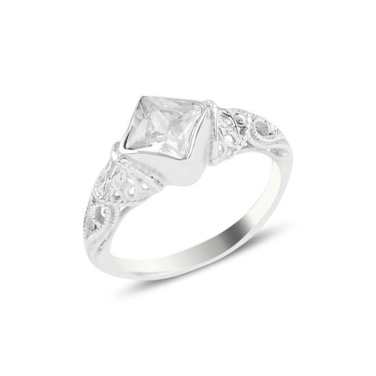 Wholesale White CZ Solitaire Ring