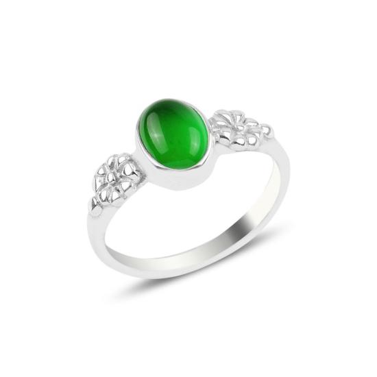 Wholesale Green Agate Solitaire Ring