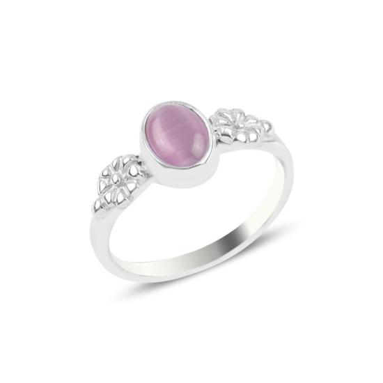 Wholesale Pink Cat’s Eye Solitaire Ring