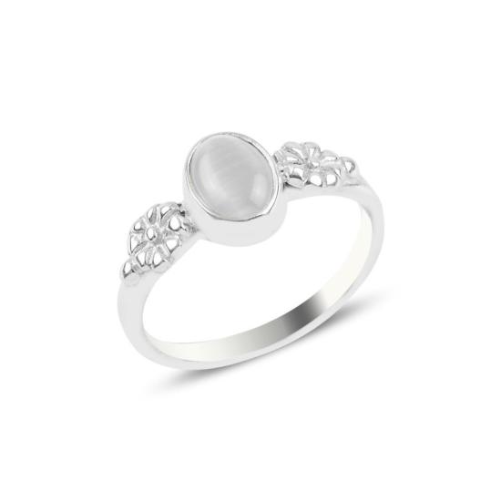 Wholesale White Cat’s Eye Solitaire Ring