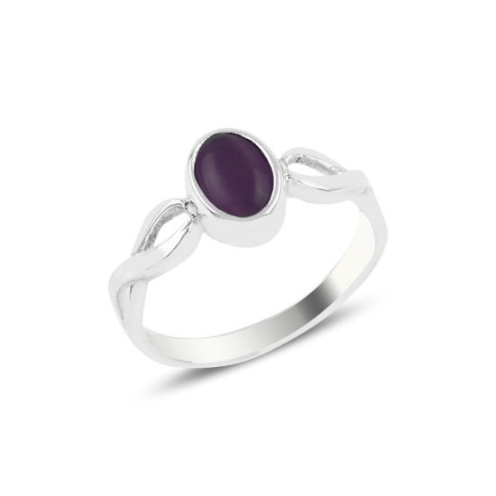 Wholesale Purple Cat’s Eye Solitaire Ring