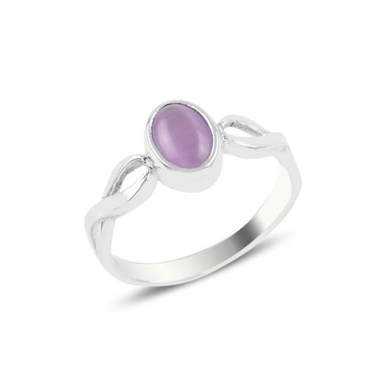 Wholesale Pink Cat’s Eye Solitaire Ring