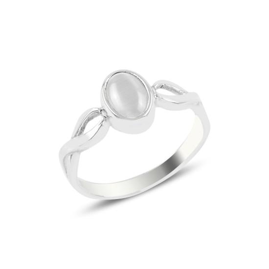 Wholesale White Cat’s Eye Solitaire Ring