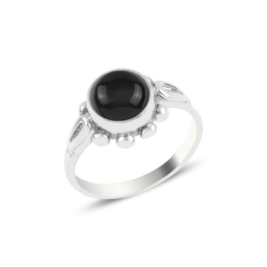 Wholesale Onyx Daisy Solitaire Ring