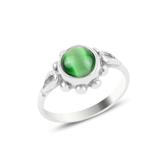 Wholesale Green Cat’s Eye Daisy Solitaire Ring