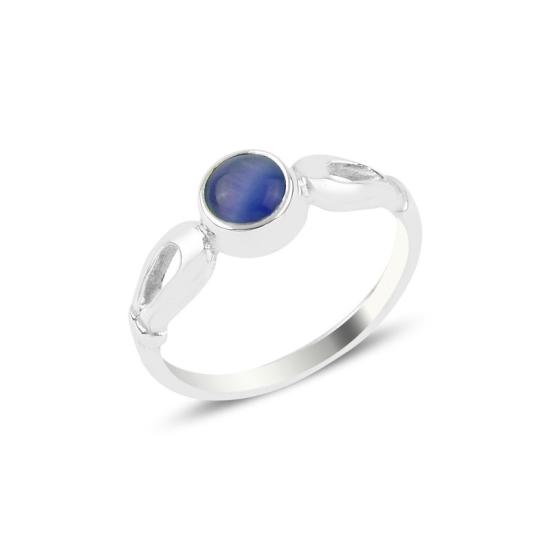 Wholesale Navy Blue Cat’s Eye Solitaire Ring