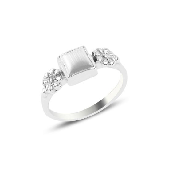 Wholesale White Cat’s Eye Daisy Solitaire Ring