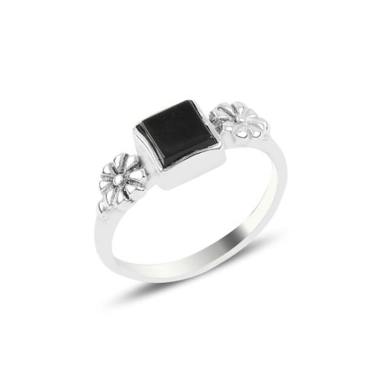 Wholesale Onyx Daisy Solitaire Ring