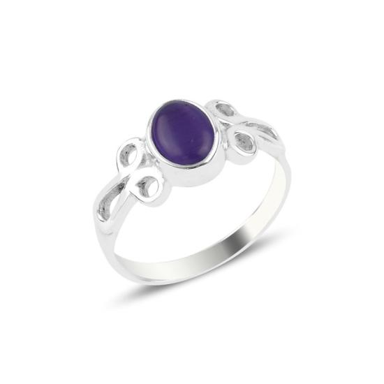 Wholesale Purple Cat’s Eye Solitaire Ring