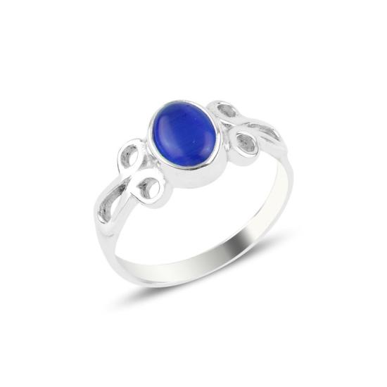 Wholesale Navy Blue Cat’s Eye Solitaire Ring