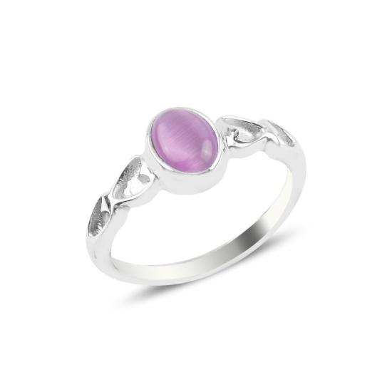 Wholesale Pink Cat’s Eye Solitaire Ring