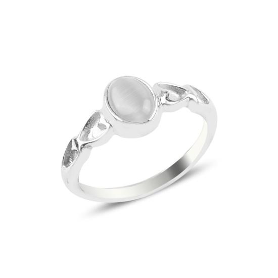 Wholesale White Cat’s Eye Solitaire Ring