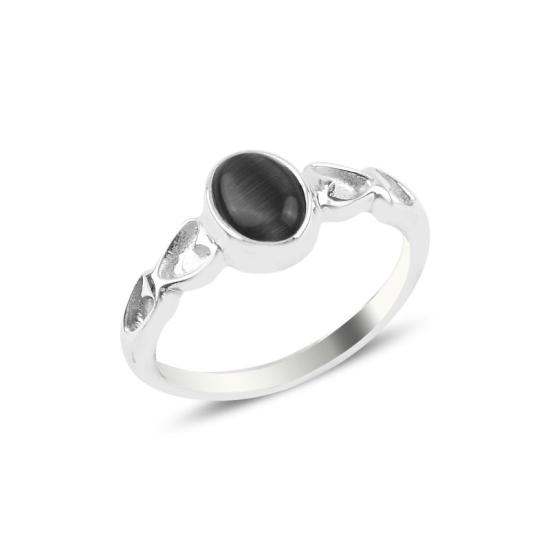 Wholesale Black Cat’s Eye Solitaire Ring