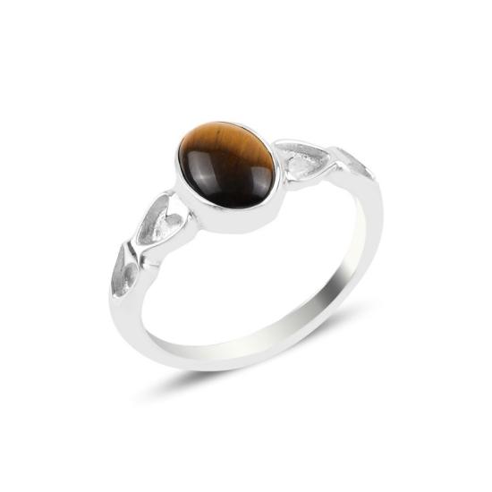 Wholesale Tiger’s Eye Solitaire Ring