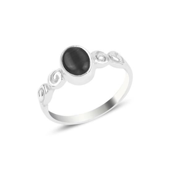 Wholesale Black Cat’s Eye Solitaire Ring