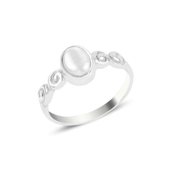 Wholesale White Cat’s Eye Solitaire Ring