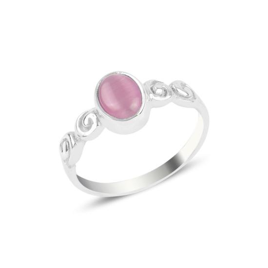 Wholesale Pink Cat’s Eye Solitaire Ring