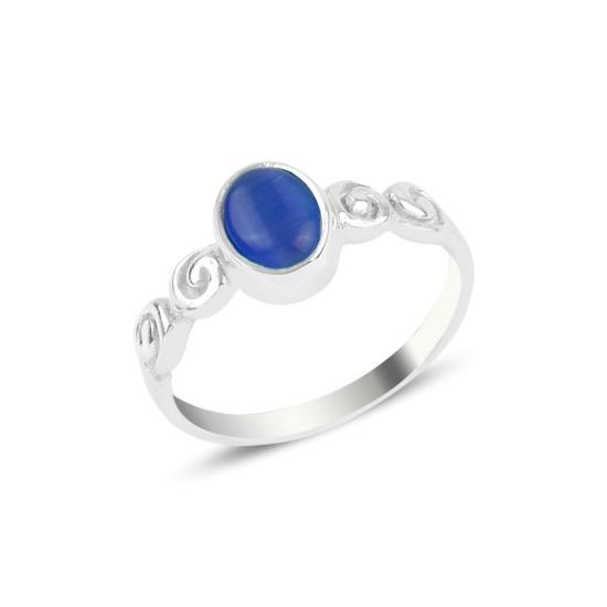 Wholesale Blue Cat’s Eye Solitaire Ring