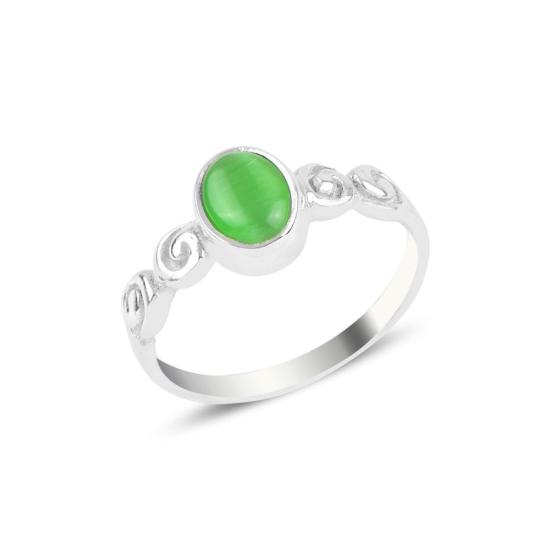 Wholesale Green Cat’s Eye Solitaire Ring