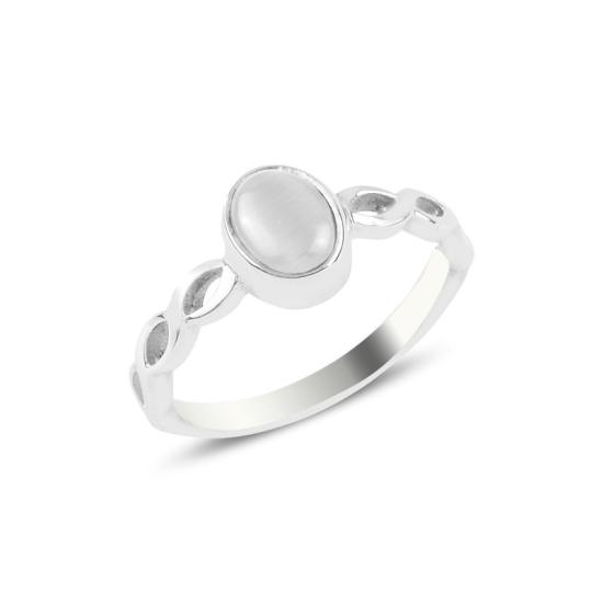 Wholesale White Cat’s Eye Solitaire Ring