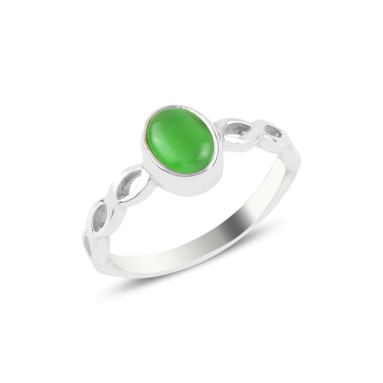 Wholesale Green Cat’s Eye Solitaire Ring