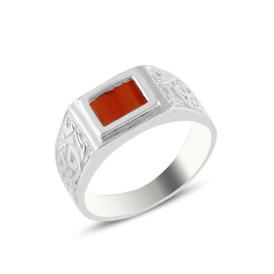 Wholesale Red Agate Men’s Ring