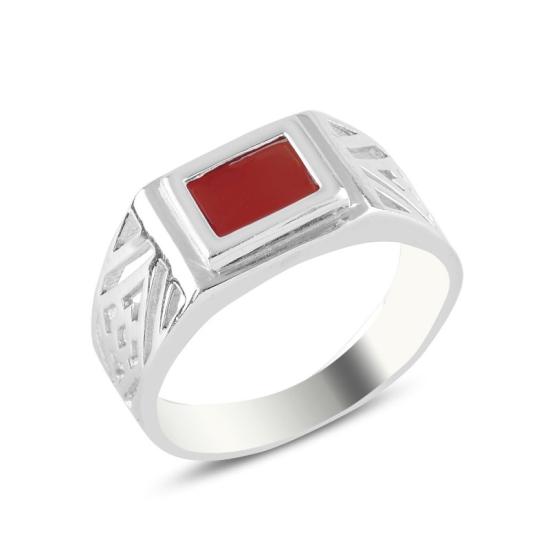 Wholesale Red Agate Men’s Ring