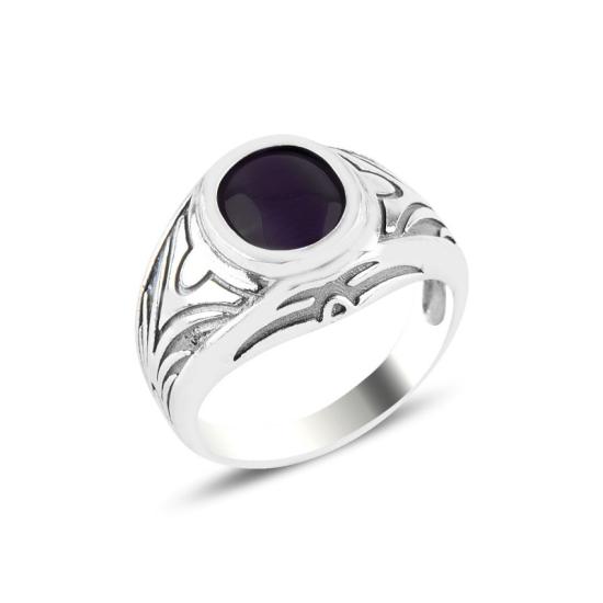 Wholesale Oval Purple Cat’s Eye Ring