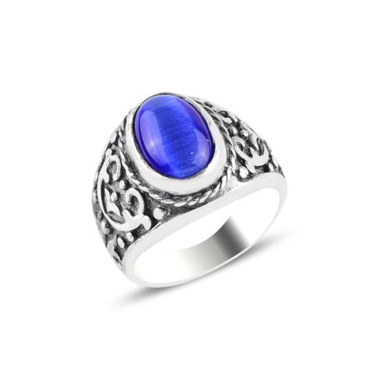 Wholesale Navy Blue Cat’s Eye Ring