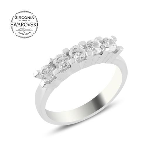 Wholesale Swarovski Zirconia Five Stone Ring